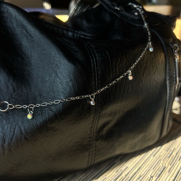 Silver Rhinestone Purse Chain - Picture 2 of 2